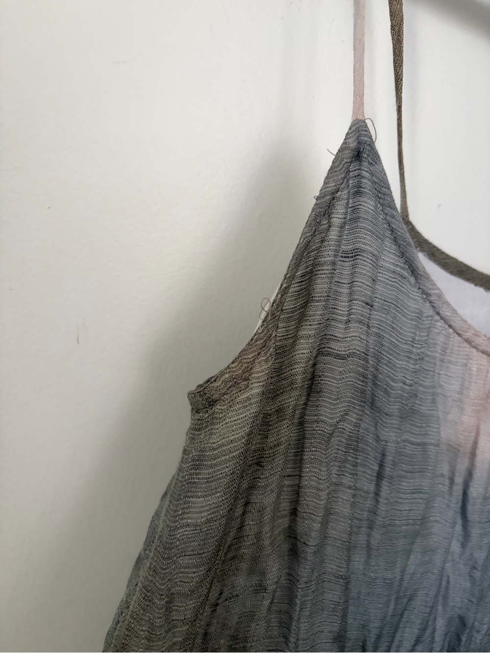 Horses Atelier Silk-Linen Earthy bohemian ombre slip dress - Size 1/ S - Picture 4 of 13
